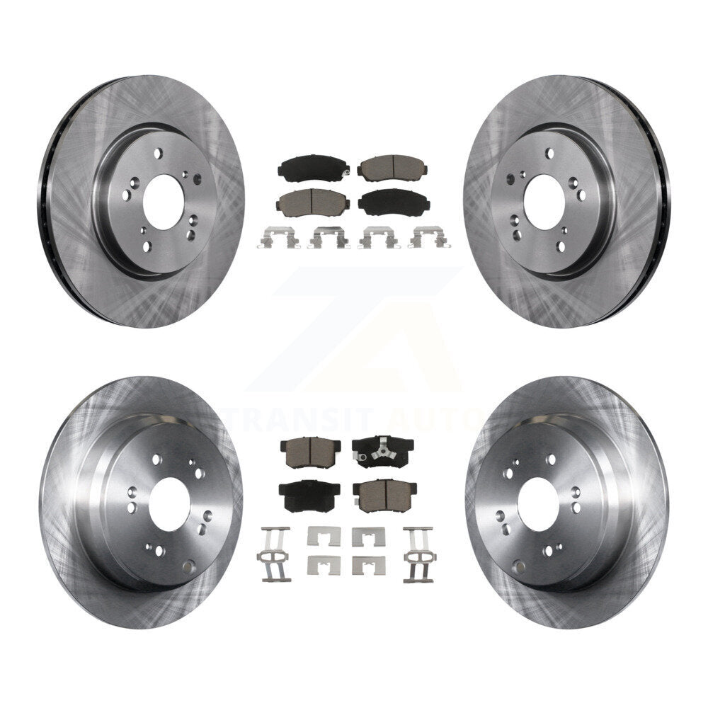 Kit de rotors de frein à disque avant et arrière et plaquettes en céramique pour Honda CR-V Acura RDX