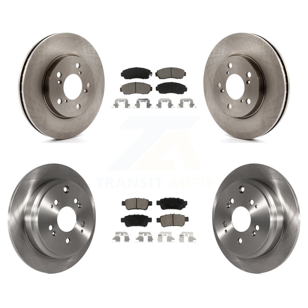 Kit de rotors de frein à disque avant et arrière et plaquettes en céramique pour Honda Odyssey 2005-2010
