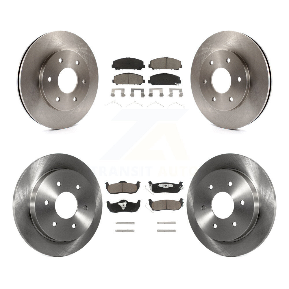 Kit de rotors de frein à disque avant et arrière et plaquettes en céramique pour INFINITI QX56 K8C-101359
