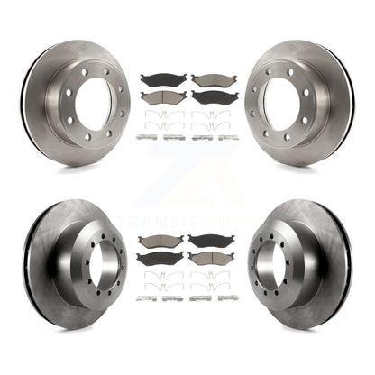 Rotors de frein à disque avant et arrière et Kit de plaquettes en céramique pour Ford F-450 Super Duty F-55