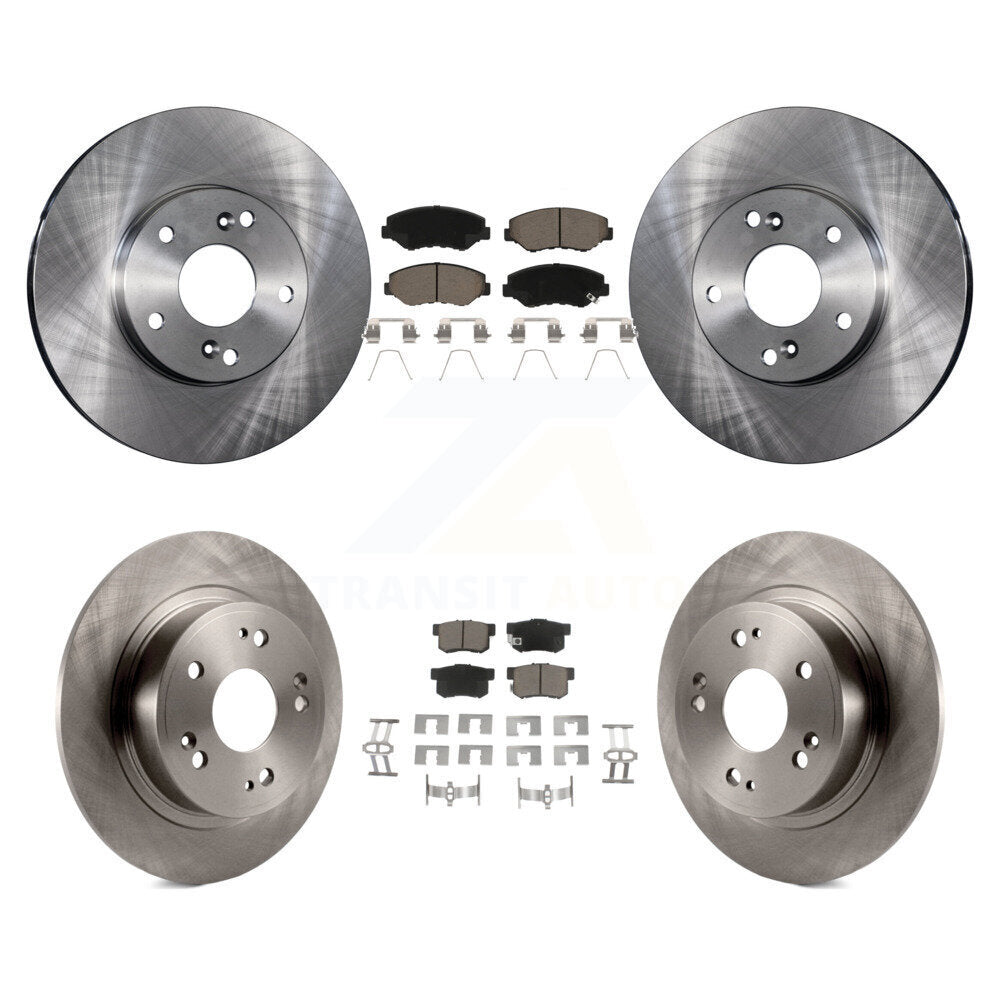 Kit de rotors de frein à disque avant et arrière et plaquettes en céramique pour Honda Accord K8C-101374