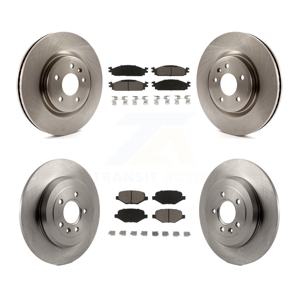 Kit de rotors de frein à disque avant et arrière et plaquettes en céramique pour Lincoln MKS 2009-2010