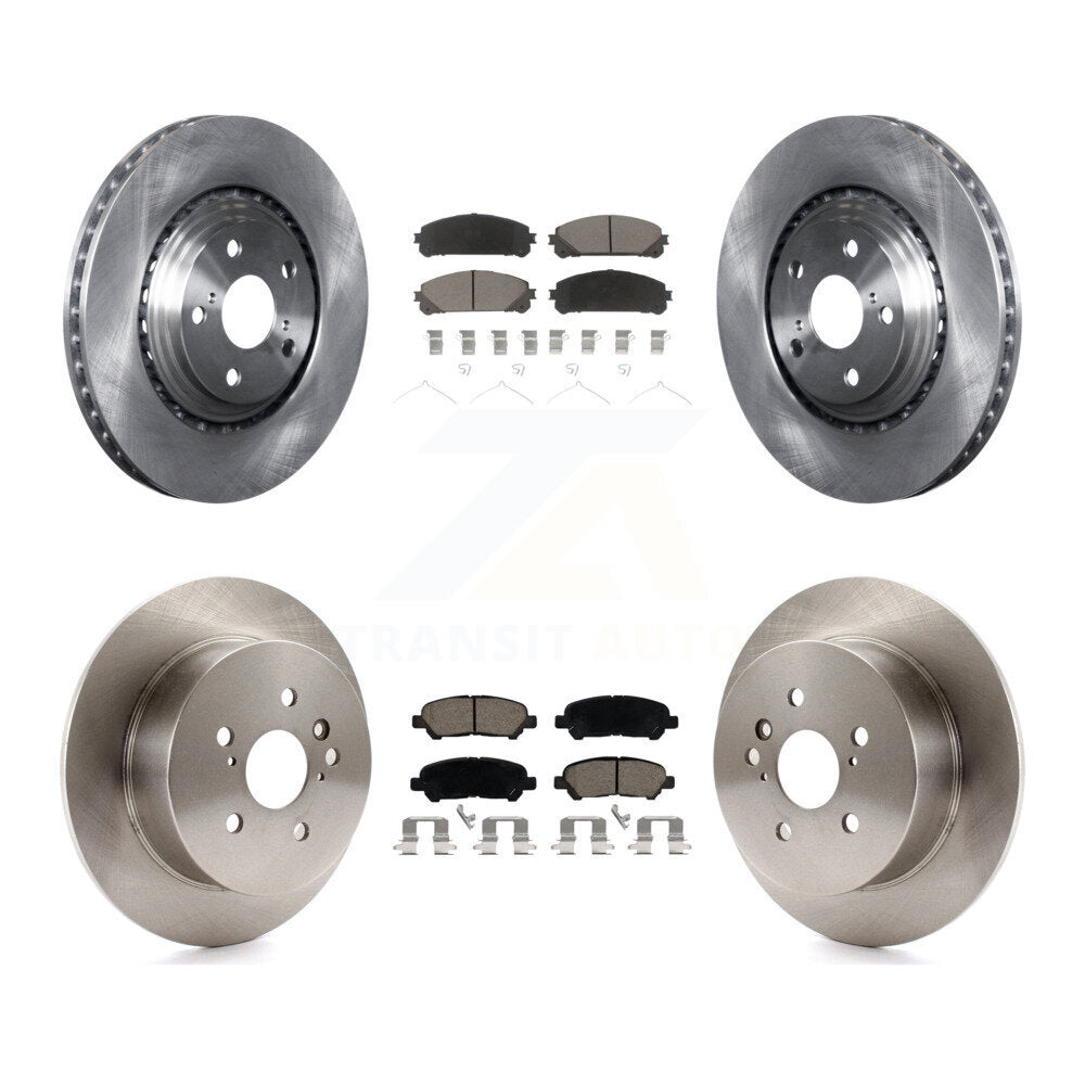 Rotors de frein à disque avant et arrière et kit de plaquettes en céramique pour Toyota Highlande 2008-2013