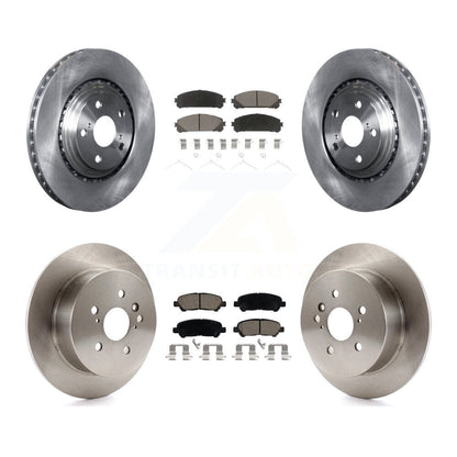 Rotors de frein à disque avant et arrière et kit de plaquettes en céramique pour Toyota Highlande 2008-2013