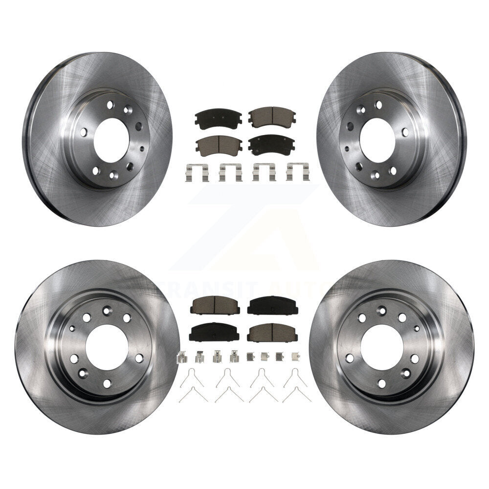 Kit de rotors de frein à disque avant et arrière et plaquettes en céramique pour Mazda 6 2003-2005