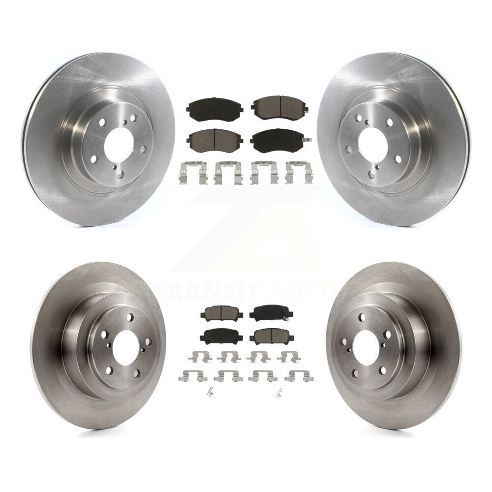 Rotors de frein avant et arrière et kit de plaquettes en céramique pour Subaru Baja Turbocharge 2005-2006