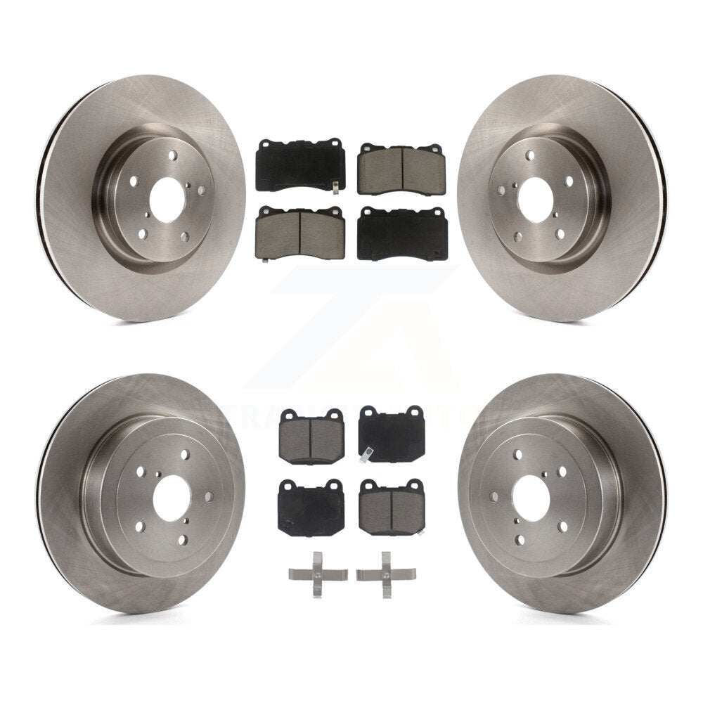 Kit de rotors de frein à disque avant et arrière et plaquettes en céramique pour Subaru Impreza K8C-101409