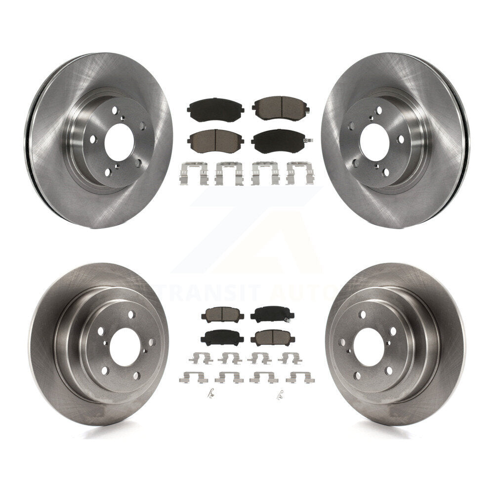 Rotors de frein avant et arrière et Kit de plaquettes en céramique pour Subaru Impreza Outback RS T 02-03