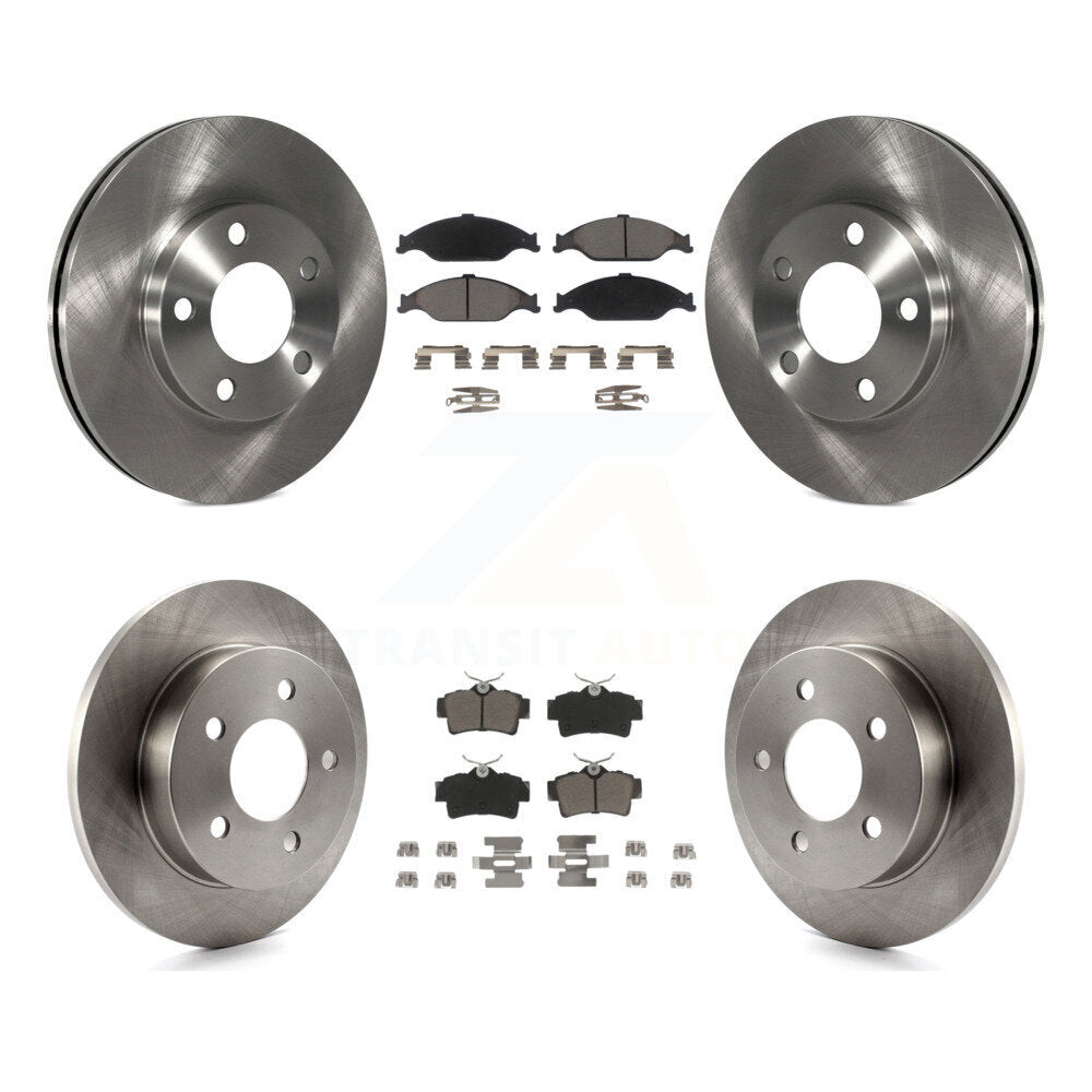 Kit de rotors de frein à disque avant et arrière et plaquettes en céramique pour Ford Mustang K8C-101416