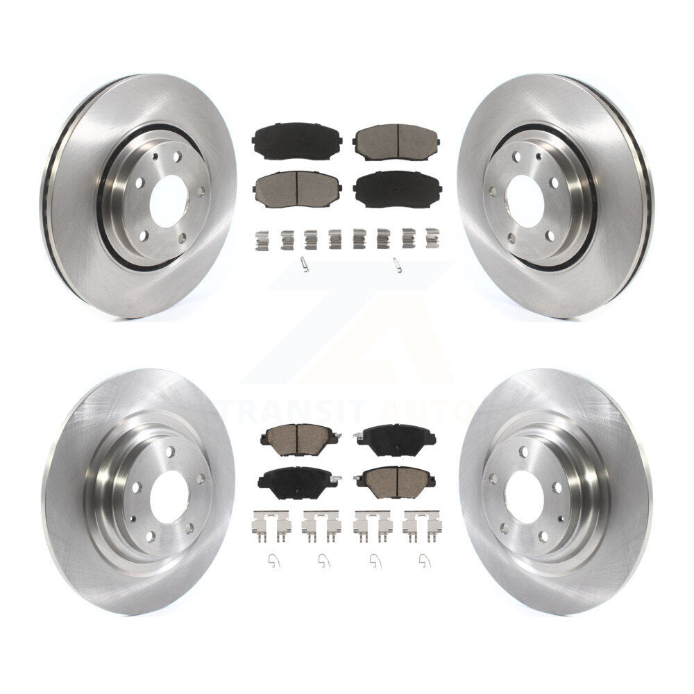 Kit de rotors de frein à disque avant et arrière et plaquettes en céramique pour Mazda CX-9 2016 – 2023