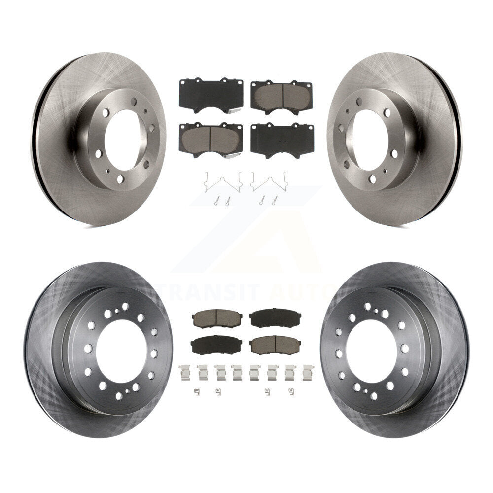 Rotors de frein à disque avant et arrière et kit de plaquettes en céramique pour Toyota FJ Cruise 2010-2014