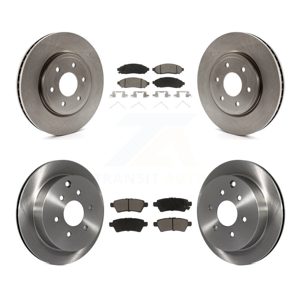 Kit de rotors de frein à disque avant et arrière et plaquettes en céramique pour Nissan Xterra 2006-2007