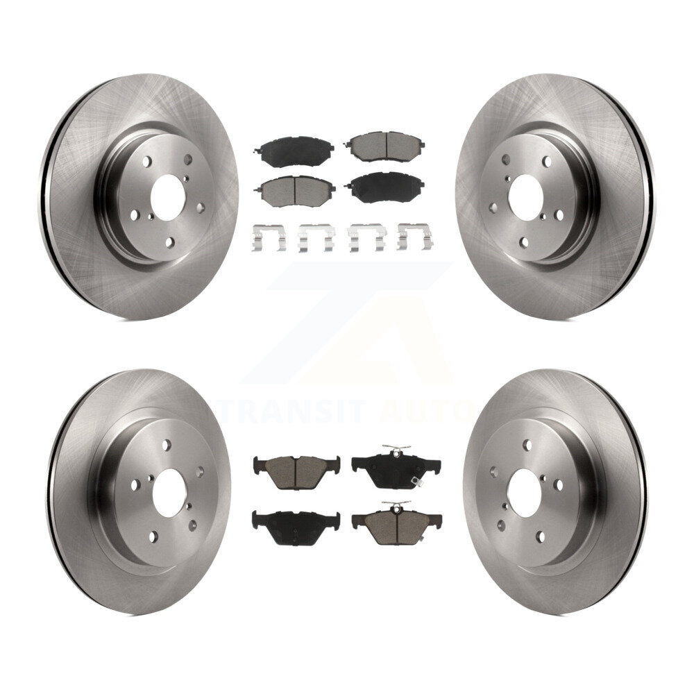 Kit de rotors de frein à disque avant et arrière et plaquettes en céramique pour Subaru Outback WRX Legacy