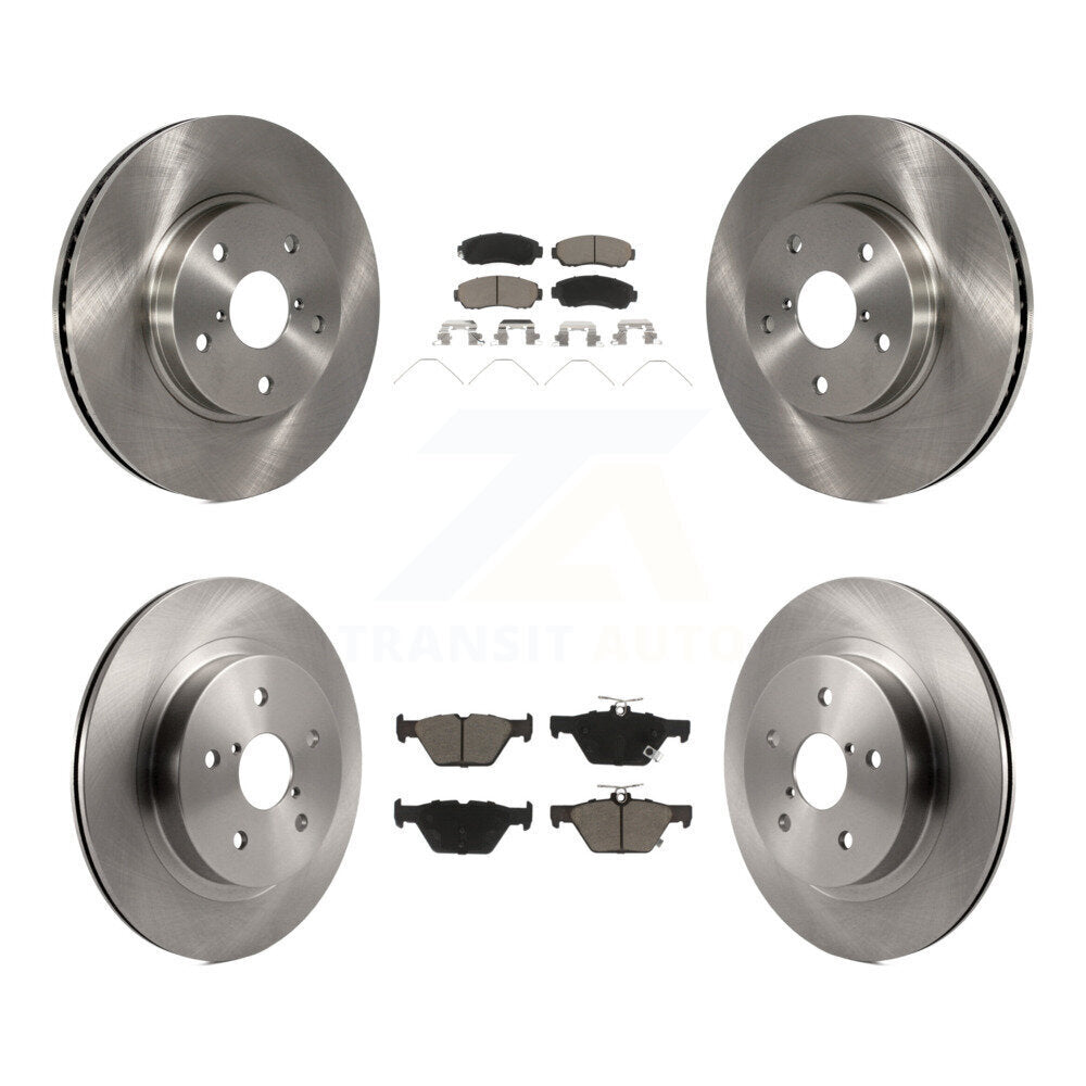 Kit de rotor de frein à disque avant et arrière et plaquettes en céramique pour Subaru Legacy 2016 2.5 – 2019