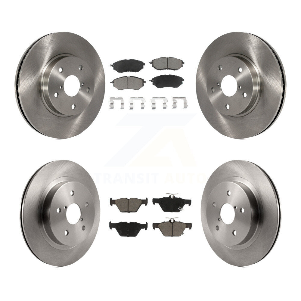 Kit de rotors de frein à disque avant et arrière et plaquettes en céramique pour Subaru Legacy 2015 2,5 l