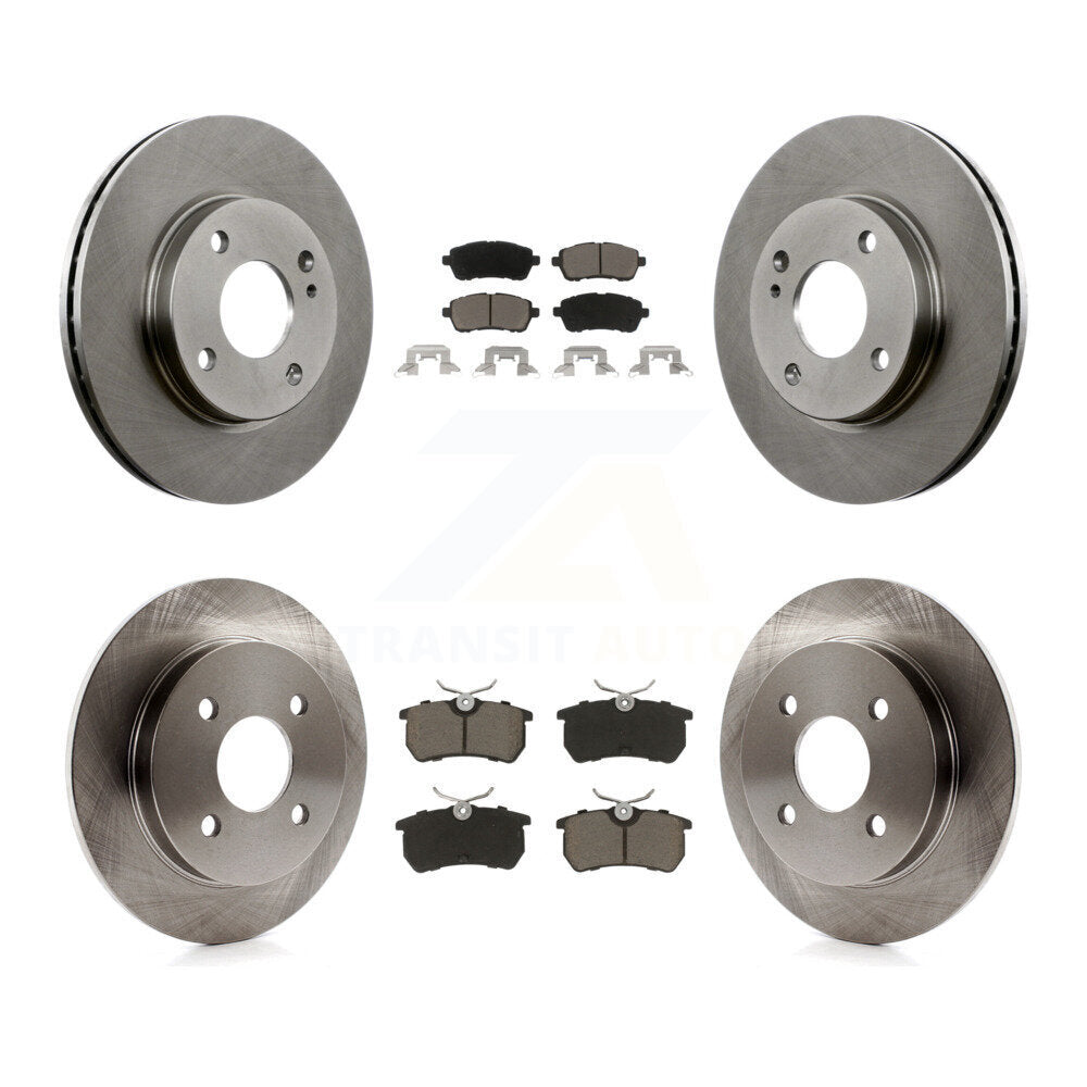 Kit de rotors de frein à disque avant et arrière et plaquettes en céramique pour Ford Fiesta K8C-101472
