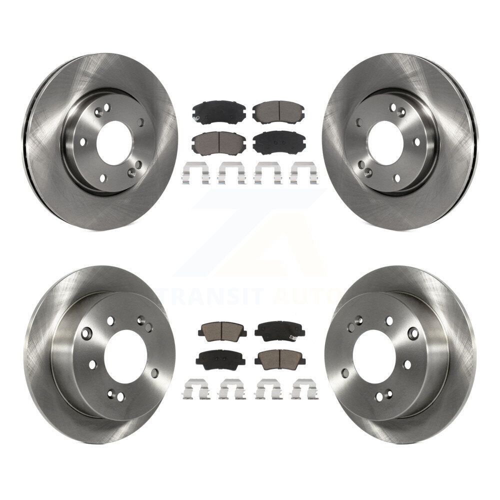 Kit de rotors de frein à disque avant et arrière et plaquettes en céramique pour Kia Soul 2012-2013