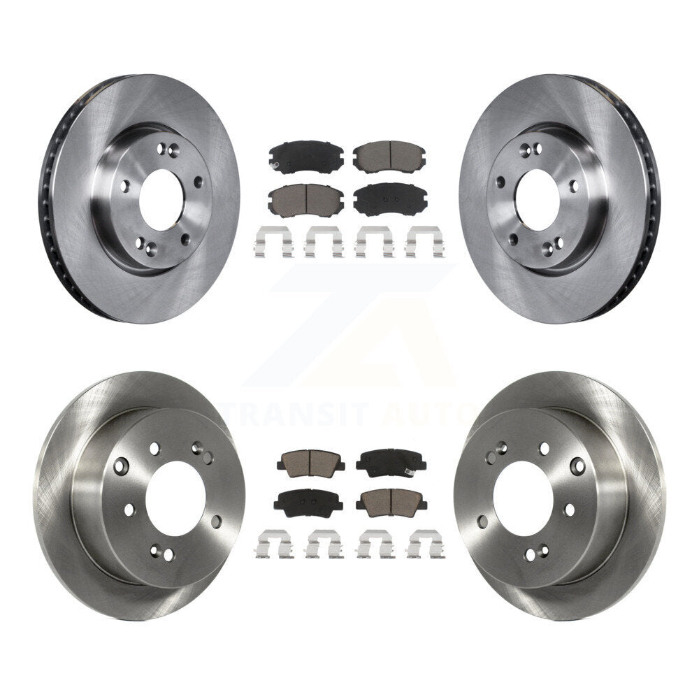 Kit de rotors de frein à disque avant et arrière et plaquettes en céramique pour Kia Soul 2010 L 2011