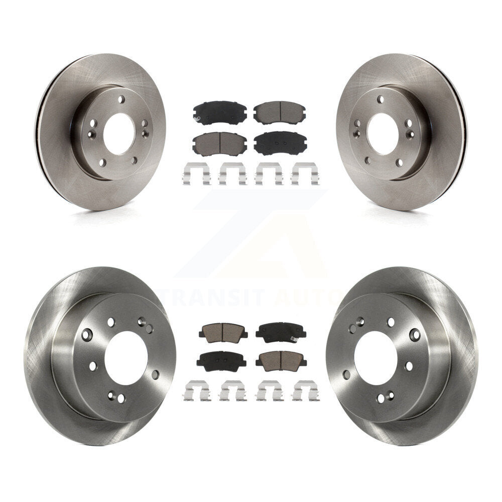 Kit de rotors de frein à disque avant et arrière et plaquettes en céramique pour Kia Soul 2010-2011 1,6 l