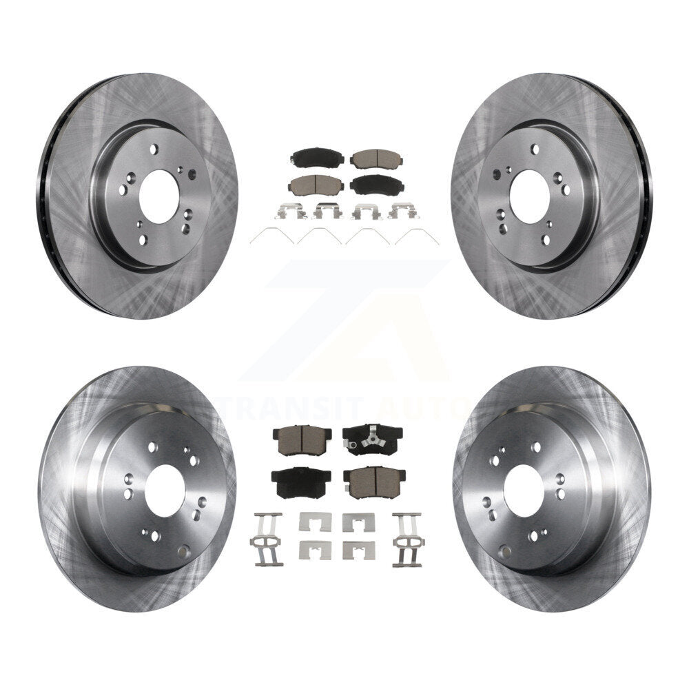 Kit de rotors de frein à disque avant et arrière et plaquettes en céramique pour Honda CR-V AWD 2012 – 2016