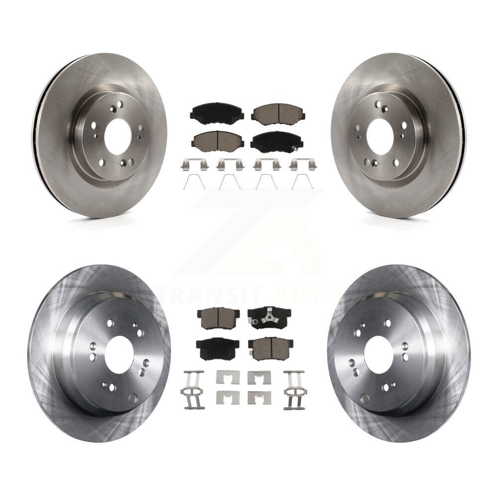 Kit de rotors de frein à disque avant et arrière et plaquettes en céramique pour Honda CR-V FWD 2012 – 2016