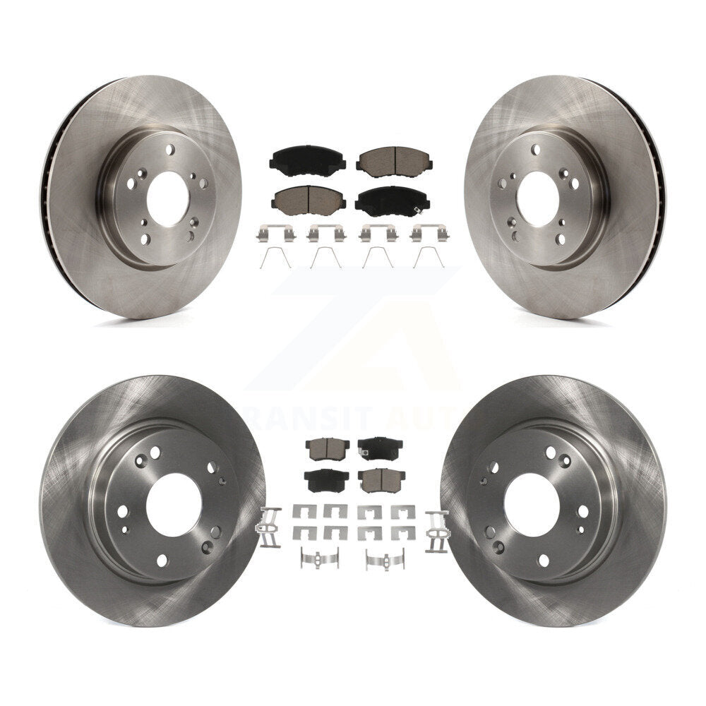 Kit de rotors de frein à disque avant et arrière et plaquettes en céramique pour Honda Civic K8C-101497
