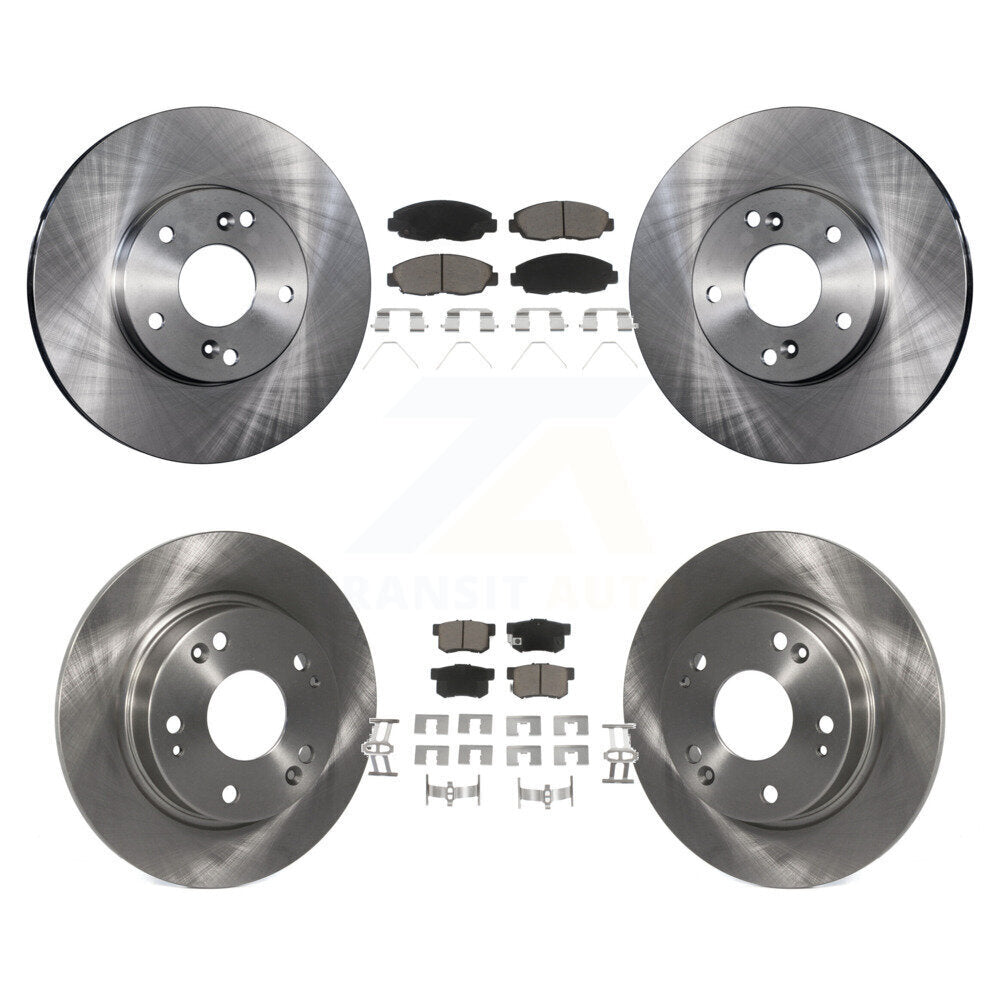 Rotors de frein à disque avant et arrière et Kit de plaquettes en céramique pour Honda Civic Tourin 2014 – 2015