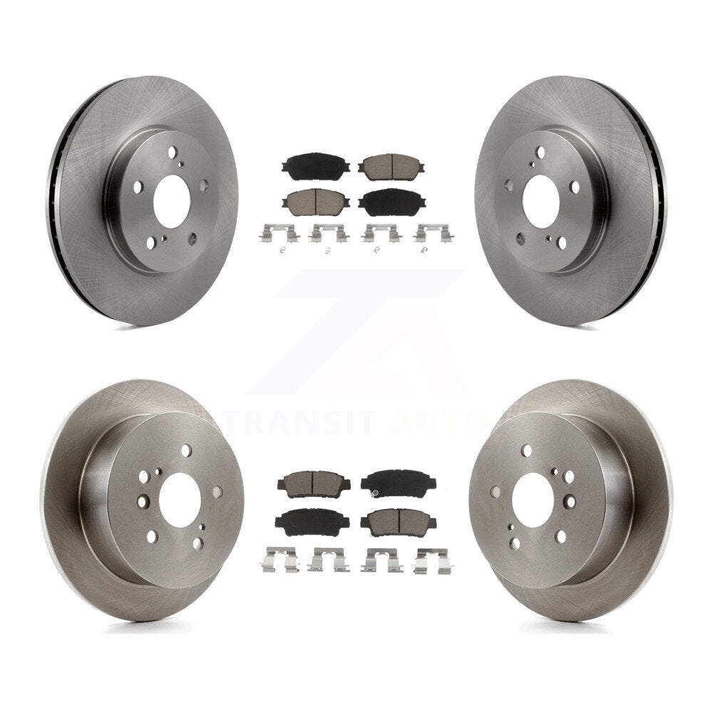 Kit de rotors de frein à disque avant et arrière et plaquettes en céramique pour Toyota Sienna 2004-2010