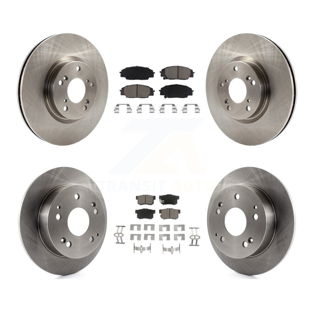 Kit de rotors de frein à disque avant et arrière et plaquettes en céramique pour Acura RSX type 2002 – 2006