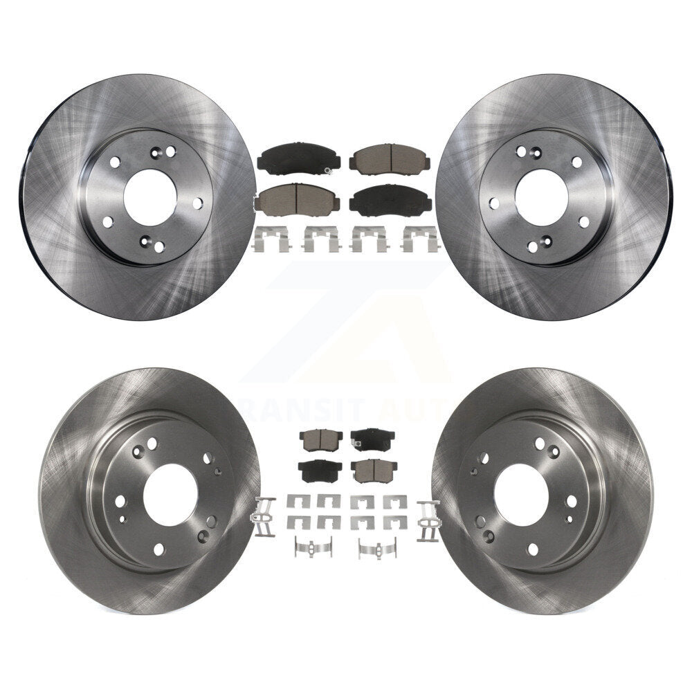 Kit de rotors de frein à disque avant et arrière et plaquettes en céramique pour Acura CSX K8C-101507