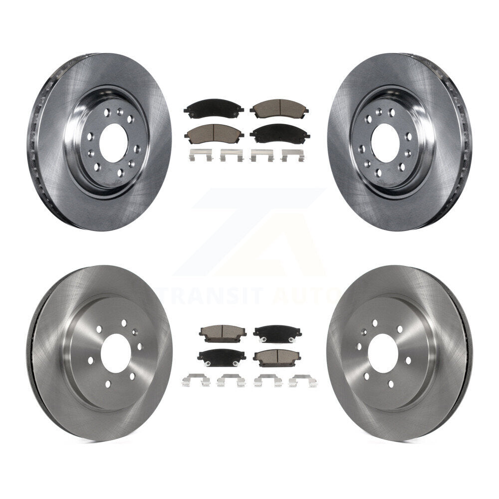 Kit de rotors de frein à disque avant et arrière et plaquettes en céramique pour Cadillac SRX K8C-101522