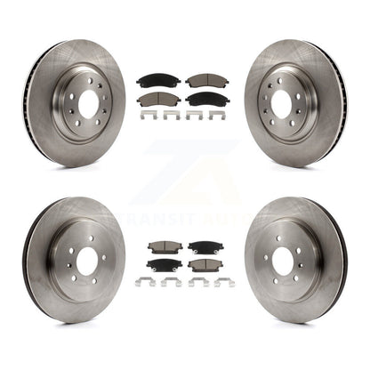 Rotors de frein à disque avant et arrière et Kit de plaquettes en céramique pour Cadillac CTS Bas 2006 – 2007