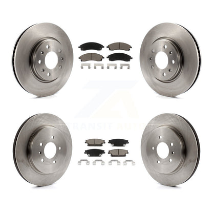 Rotors de frein à disque avant et arrière et Kit de plaquettes en céramique pour Cadillac CTS Bas 2006 – 2007