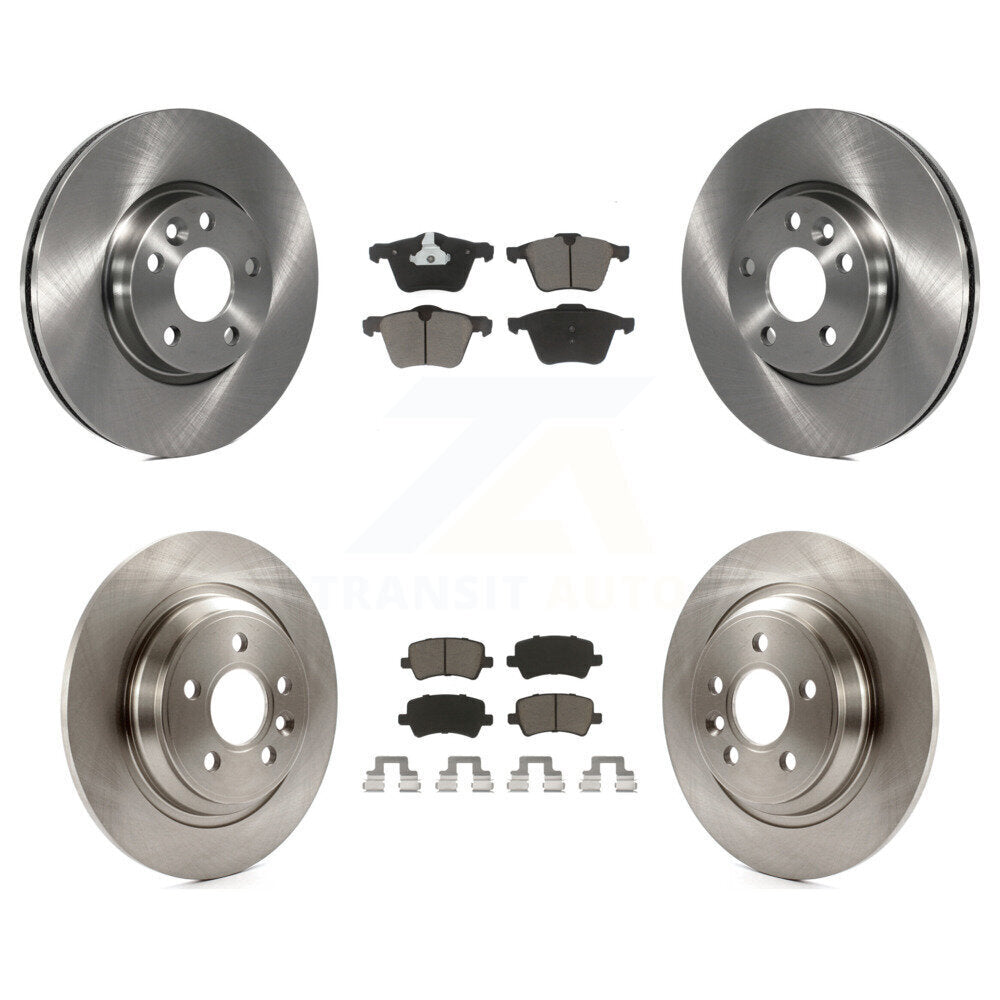 Kit de rotors de frein à disque avant et arrière et plaquettes en céramique pour Volvo V70 K8C-101533