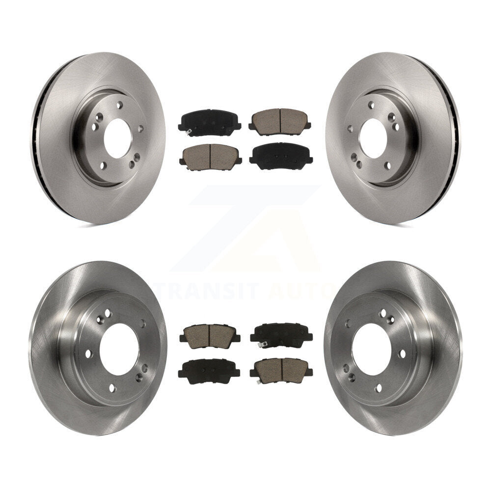 Kit de rotor de frein avant et arrière et plaquettes en céramique pour Hyundai Veloster Turbocharge 16-17