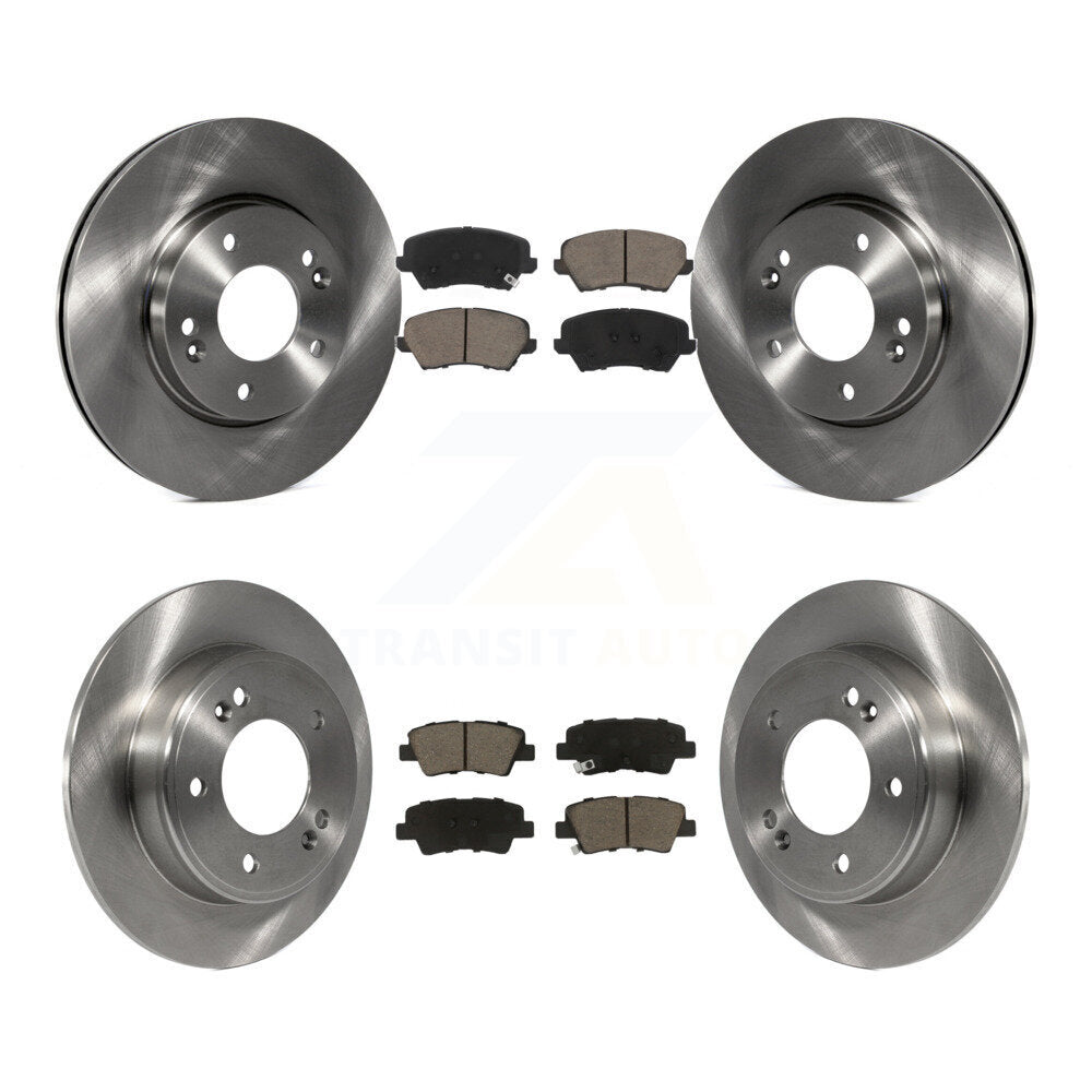 Rotors de frein à disque avant et arrière et Kit de plaquettes en céramique pour Hyundai Veloster Elantra G