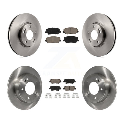 Kit de rotors de frein à disque avant et arrière et plaquettes en céramique pour Kia Forte Forte 2017 – 2018