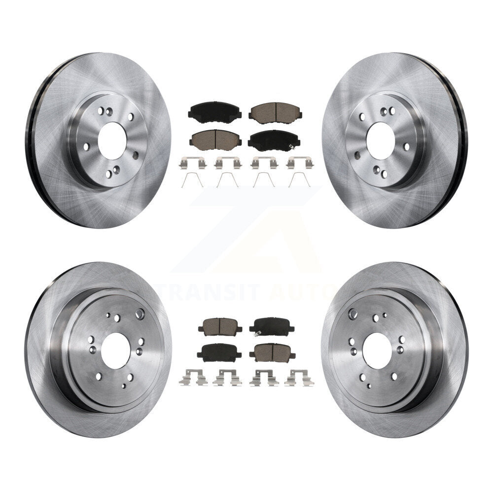 Kit de rotors de frein à disque avant et arrière et plaquettes en céramique pour Honda Pilot 2003-2008