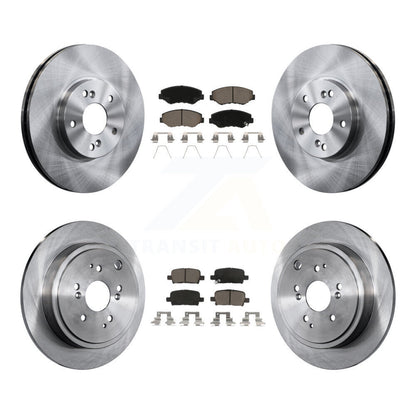 Kit de rotors de frein à disque avant et arrière et plaquettes en céramique pour Honda Pilot 2003-2008