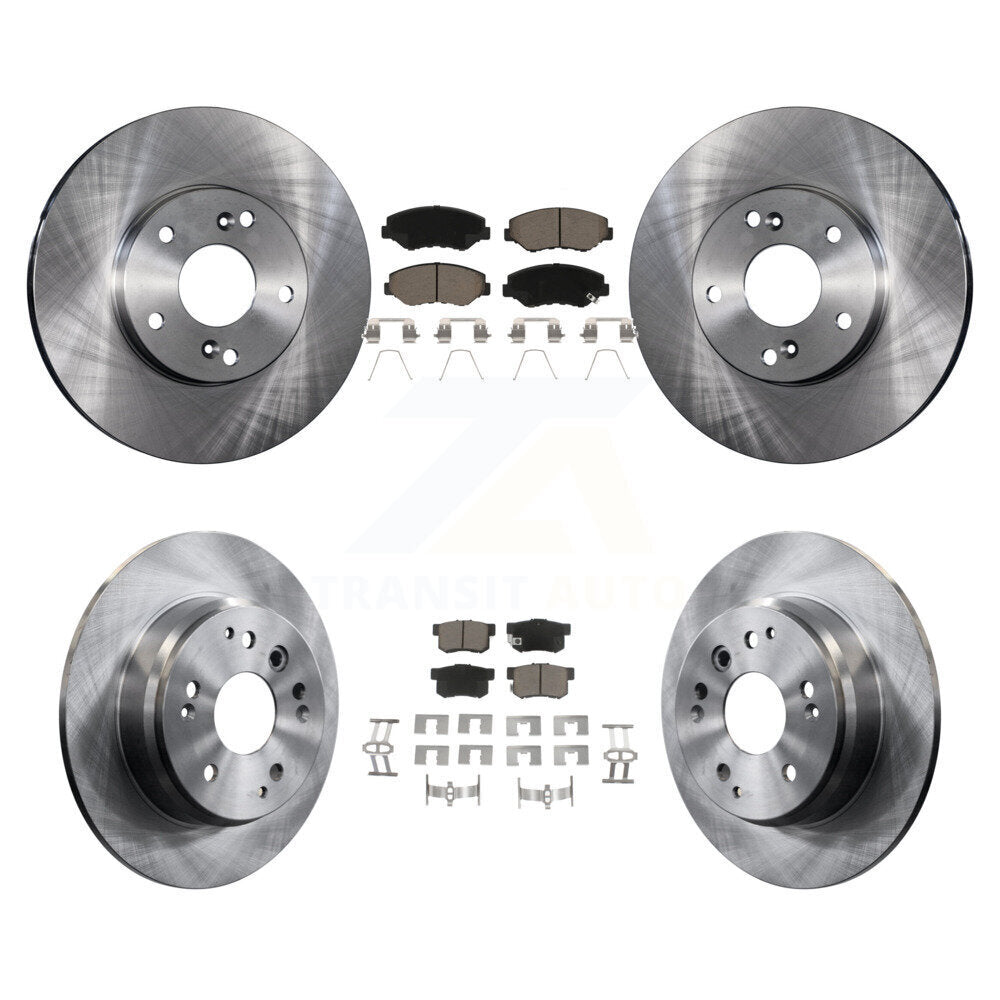 Kit de rotors de frein à disque avant et arrière et plaquettes en céramique pour Honda Element 2003 – 2011