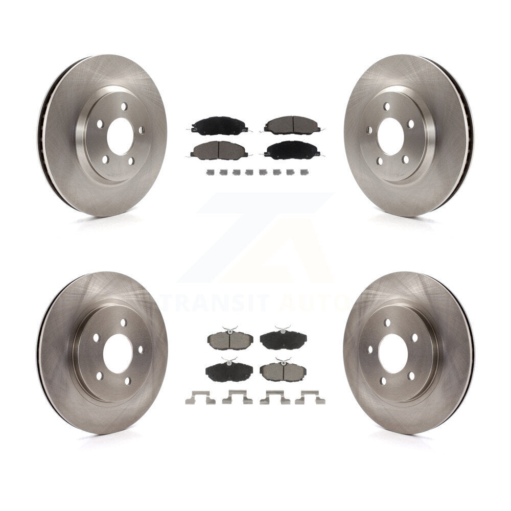 Kit de rotors de frein à disque avant et arrière et plaquettes en céramique pour Ford Mustang K8C-101553