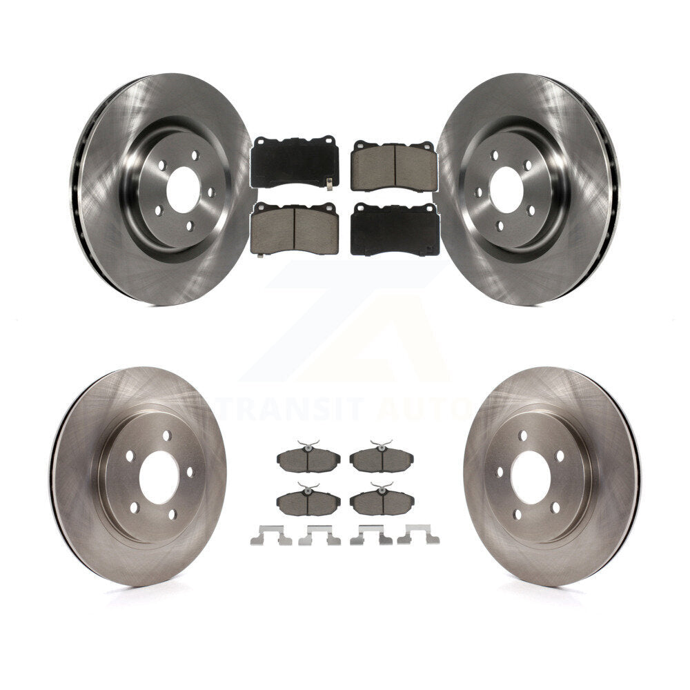 Kit de rotors de frein à disque avant et arrière et plaquettes en céramique pour Ford Mustang K8C-101554