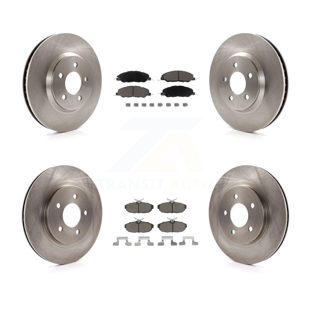 Kit de rotors de frein à disque avant et arrière et plaquettes en céramique pour Ford Mustang K8C-101556