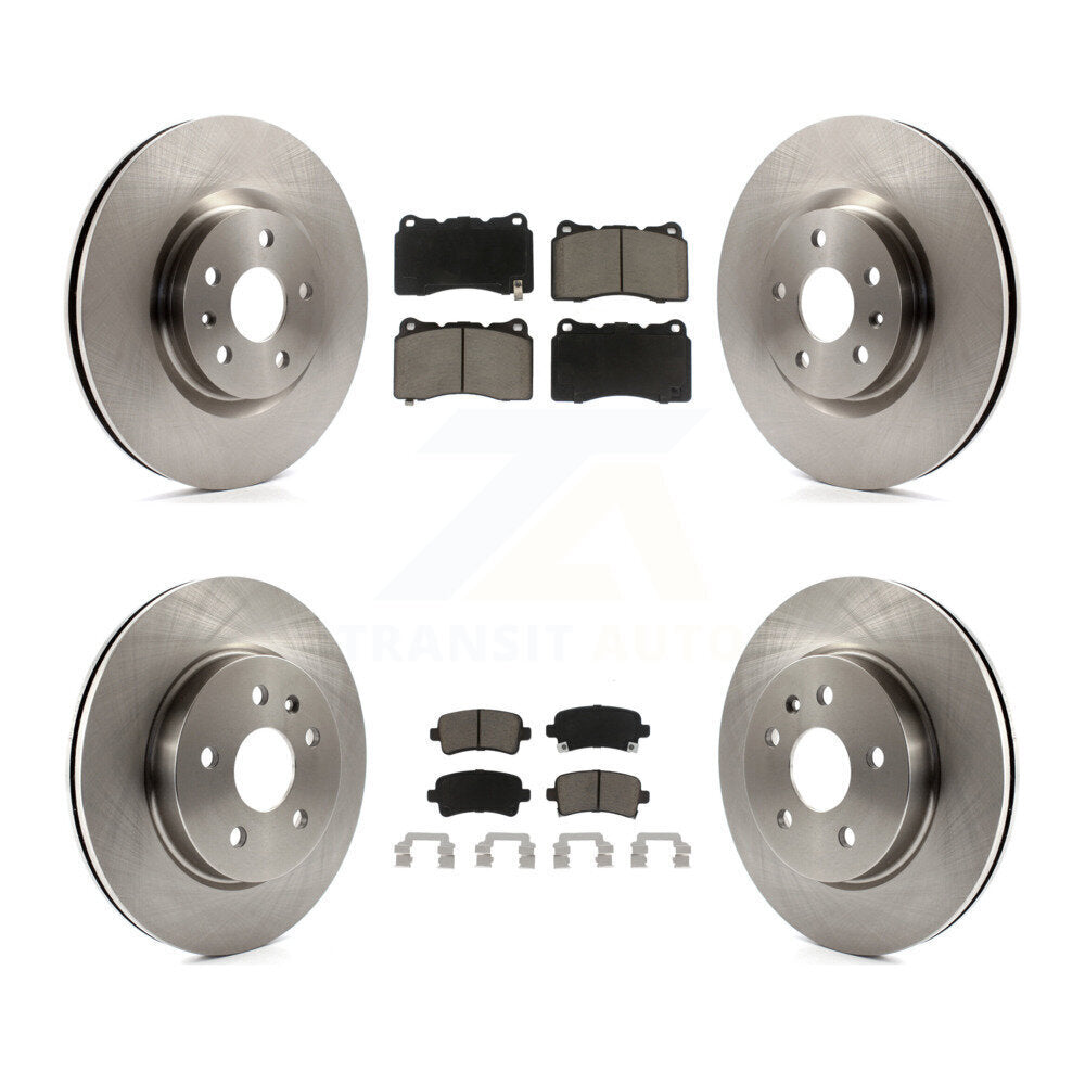 Kit de rotors de frein à disque avant et arrière et plaquettes en céramique pour Cadillac XTS K8C-101557