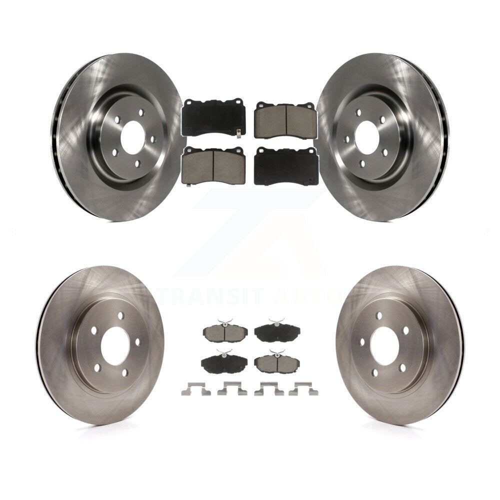Kit de rotors de frein à disque avant et arrière et plaquettes en céramique pour Ford Mustang K8C-101558