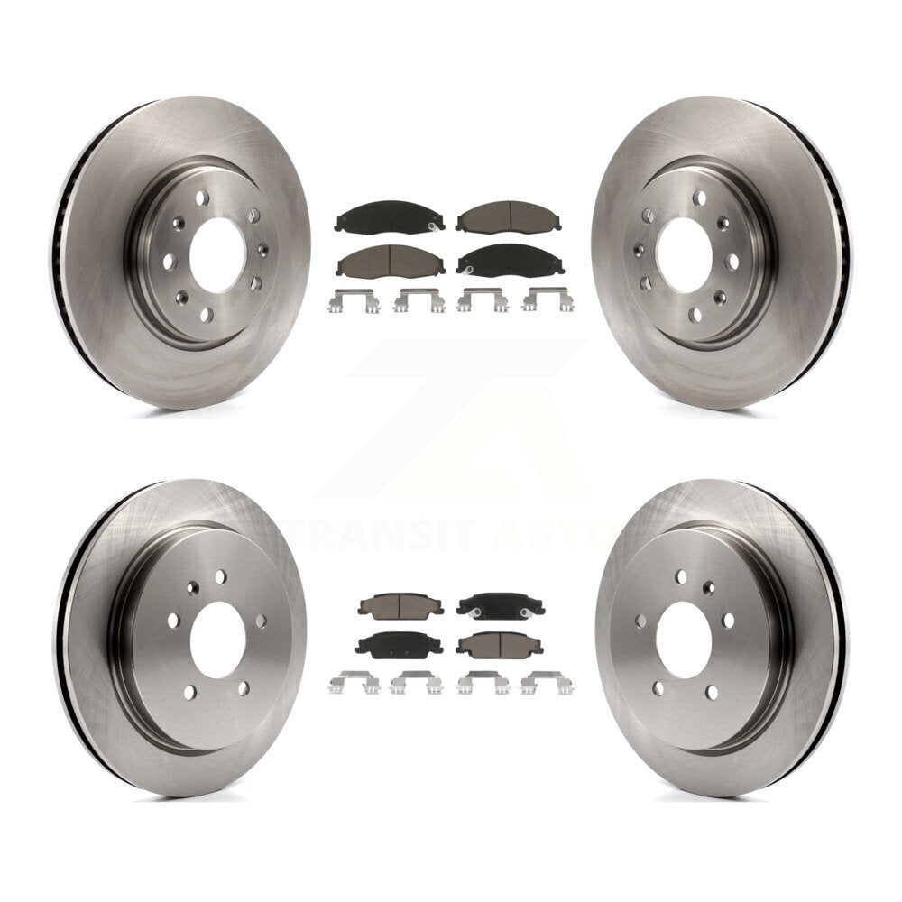 Kit de rotors de frein avant et arrière et plaquettes en céramique pour Cadillac CTS avec suspension sport
