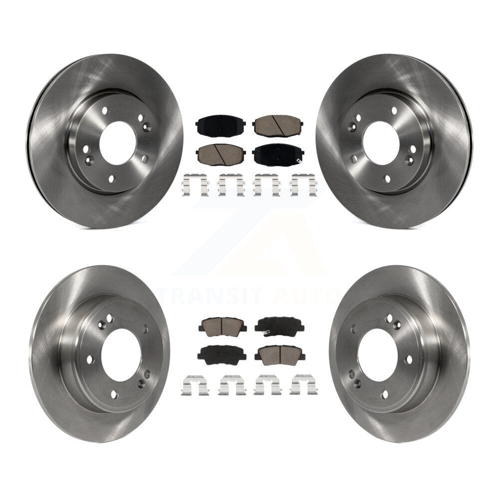 Kit de rotors de frein à disque avant et arrière et plaquettes en céramique pour Kia Soul 2014-2016