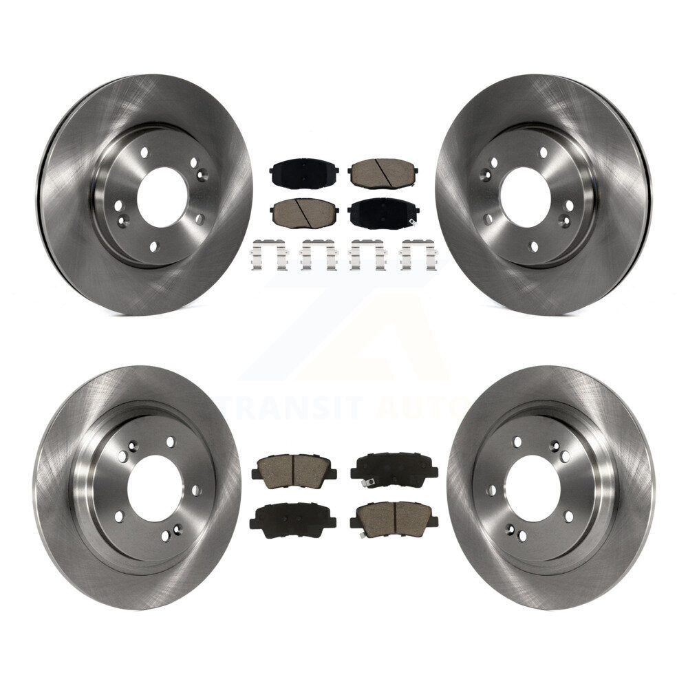 Rotors de frein à disque avant et arrière et Kit de plaquettes en céramique pour Kia Forte5 Hyundai Elantra G