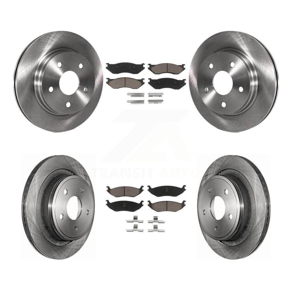 Kit de rotors de frein à disque avant et arrière et plaquettes en céramique pour Dodge Ram 1500 Durango