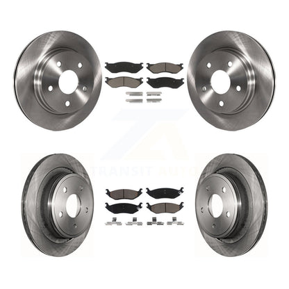 Kit de rotors de frein à disque avant et arrière et plaquettes en céramique pour Dodge Ram 1500 K8C-101575